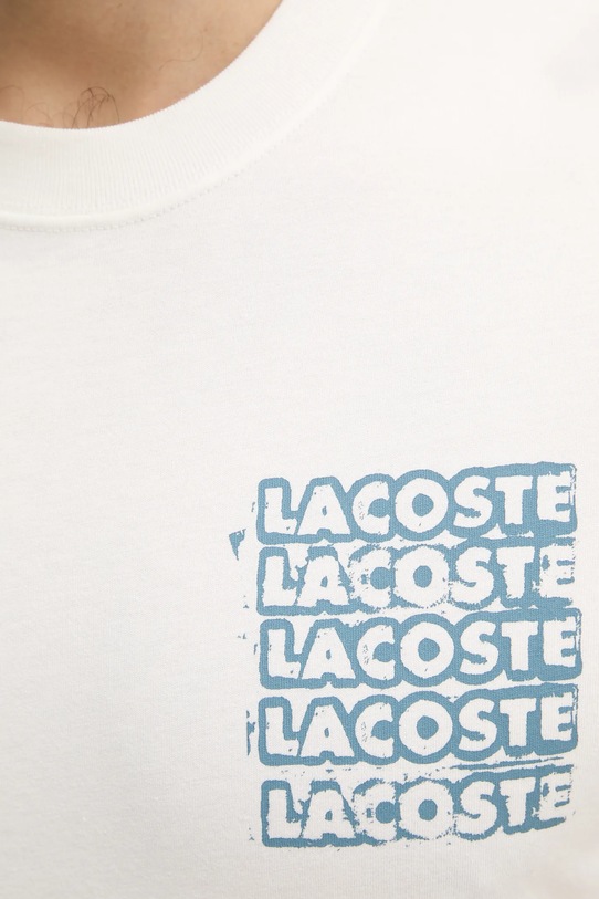 Bavlnené tričko Lacoste TH0288 biela