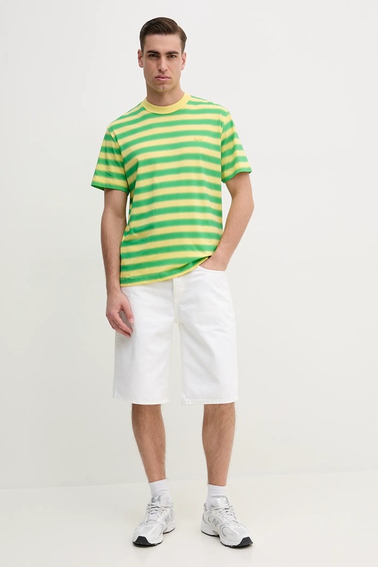 Bavlnené tričko Lacoste TH0290 zelená SS25