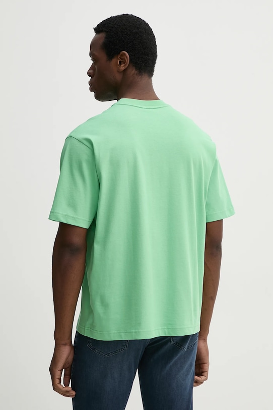 Одежда Хлопковая футболка Lacoste TH2753 зелёный