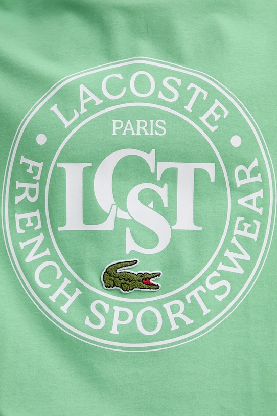 Хлопковая футболка Lacoste TH2753 зелёный