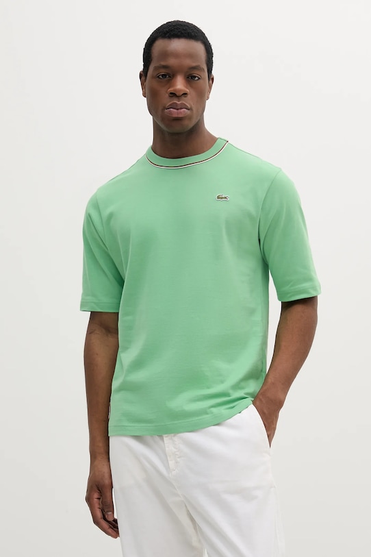 Abbigliamento Lacoste t-shirt in cotone TH8757 verde