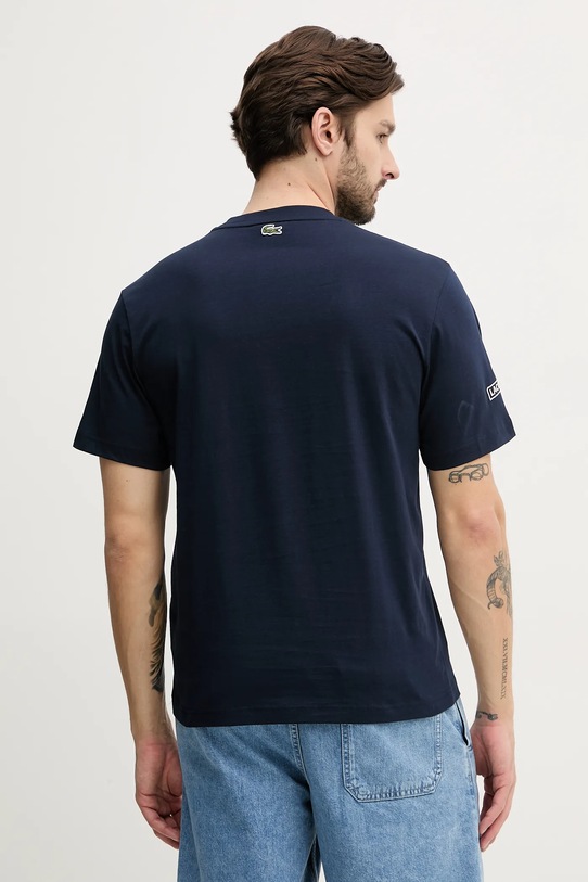 Oblečení Bavlněné tričko Lacoste TH9694 námořnická modř