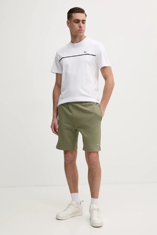 Хлопковая футболка Lacoste TH9842 белый SS25