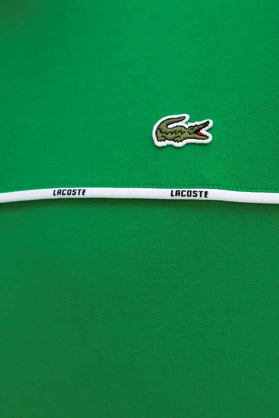 Bavlněné tričko Lacoste TH9842 zelená