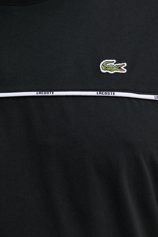 Lacoste tricou din bumbac TH9842 negru