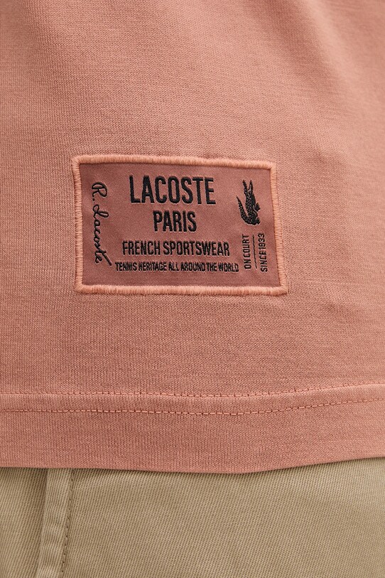 Pamučna majica Lacoste TH9894 narančasta