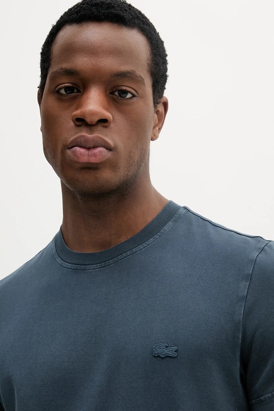 Lacoste tricou din bumbac albastru TH9894