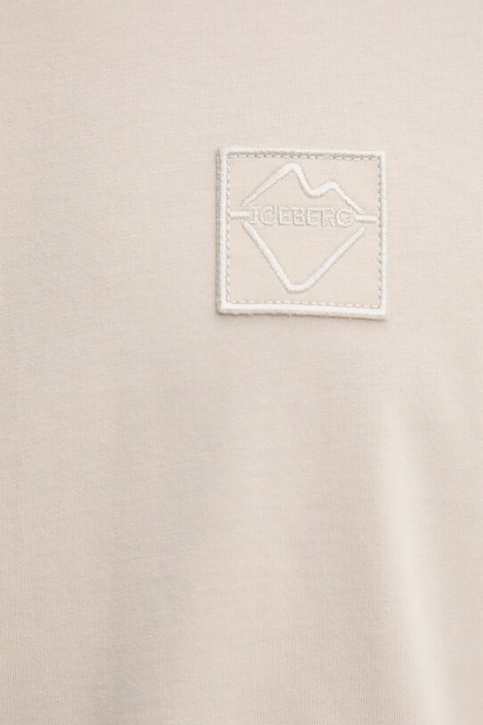 Хлопковая футболка Iceberg F04E.6327 бежевый