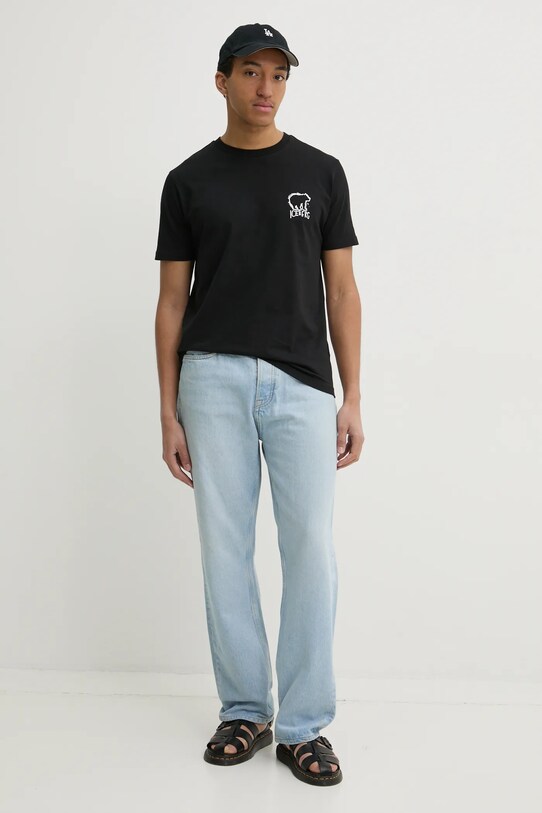 Bavlněné tričko Iceberg F017.6306 černá SS25