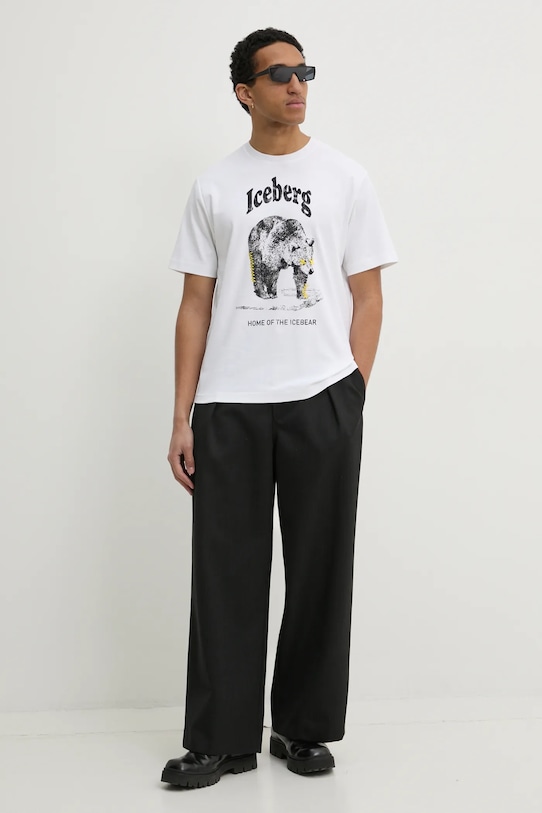 Бавовняна футболка Iceberg F025.6307 білий SS25