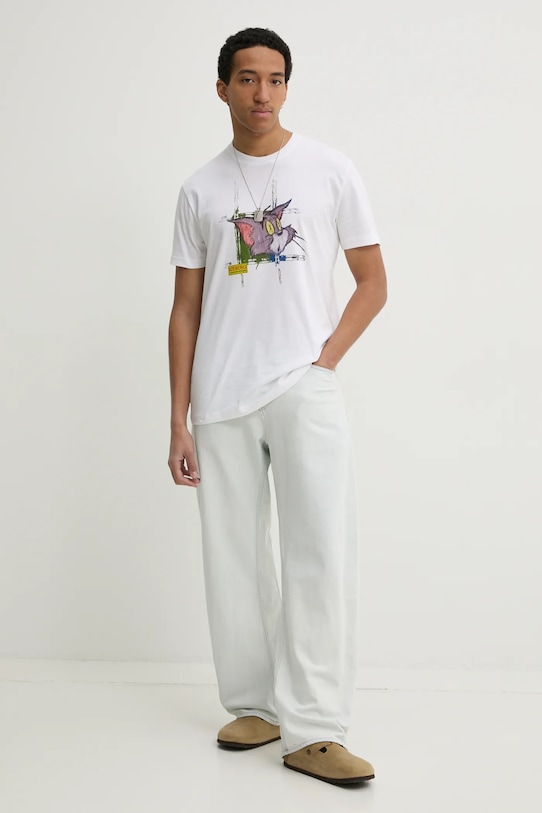 Bavlněné tričko Iceberg F041.6325 béžová SS25