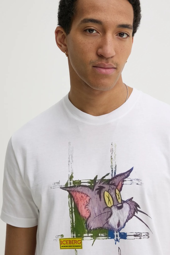 Bavlněné tričko Iceberg béžová F041.6325