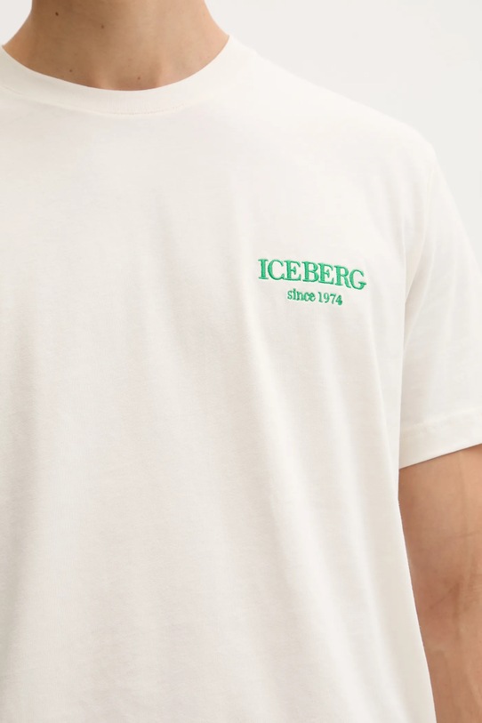 Iceberg t-shirt bawełniany F046.6327 beżowy