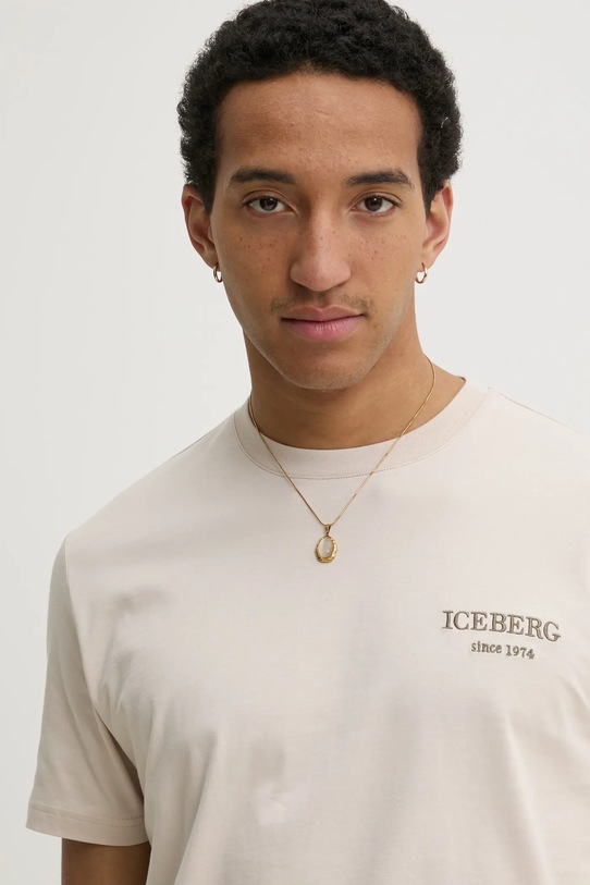 Iceberg tricou din bumbac bej F046.6327