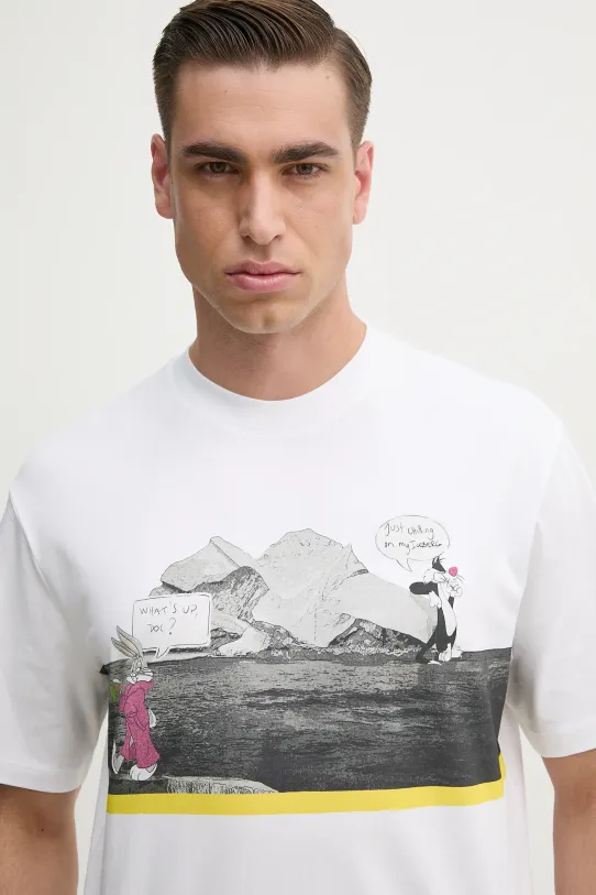 Iceberg t-shirt bawełniany biały F070.6327