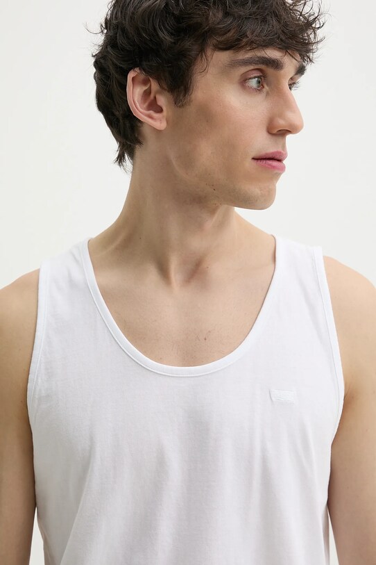 Bavlněné tričko Levi's HOUSEMARK TANK bílá A7256
