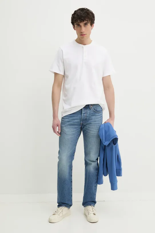 Levi's t-shirt in cotone SS HM HENLEY A8602 bianco SS25