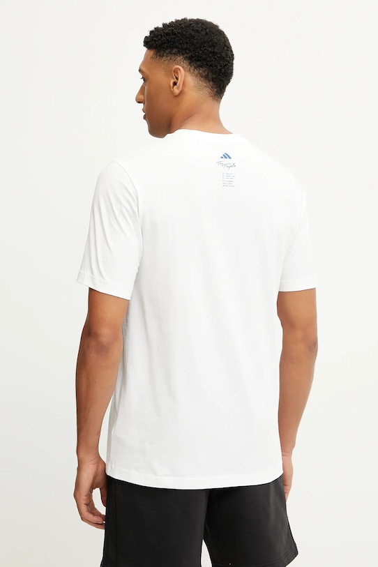 Oblečení Bavlněné tričko adidas JJ4013 bílá