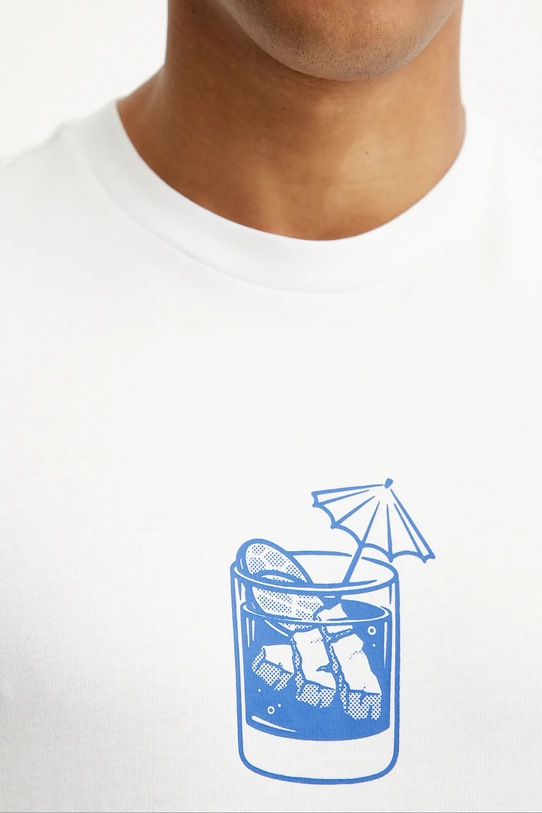 Bavlněné tričko adidas JJ4013 bílá