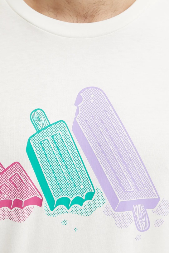 Bombažna kratka majica adidas JJ4020 bež