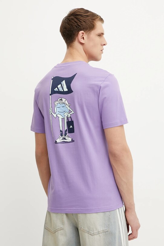 adidas tricou din bumbac print violet JI6757