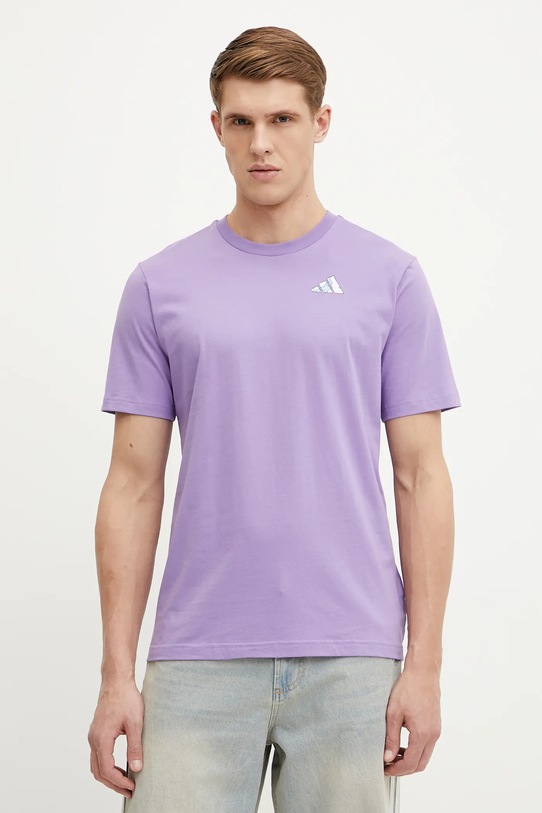 Îmbrăcăminte adidas tricou din bumbac JI6757 violet