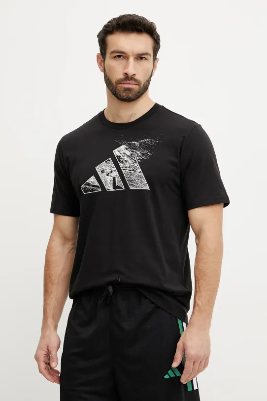 adidas t-shirt in cotone sovrastampa nero JI6788