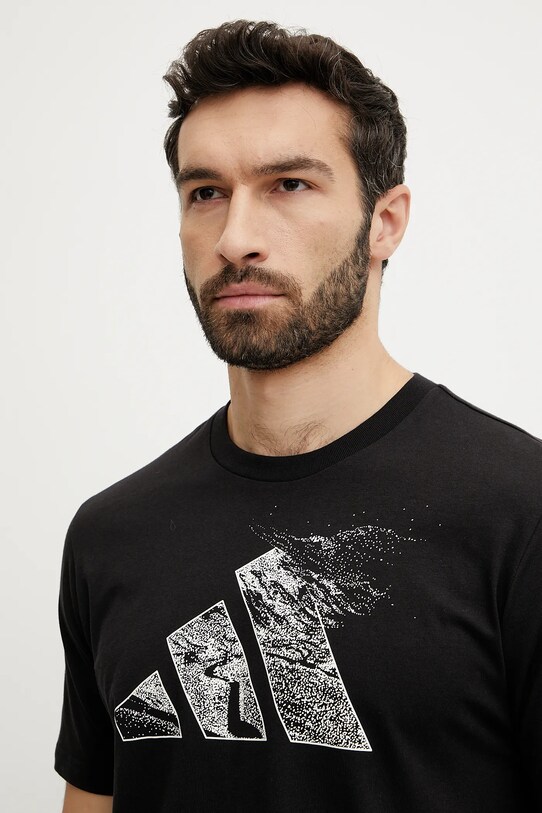 Bavlněné tričko adidas černá JI6788