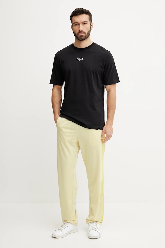 Pamučna majica adidas JN7367 crna SS25