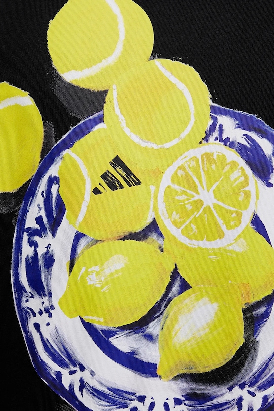 Pamučna majica adidas JN7367 crna