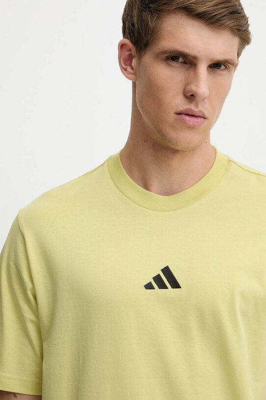 adidas tricou din bumbac Essential galben JD1777