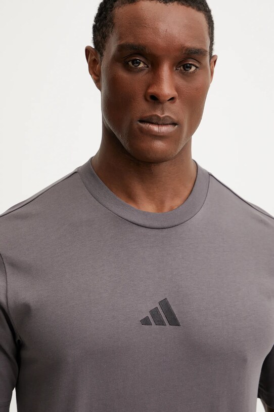 Bavlnené tričko adidas Essential fialová JD1778