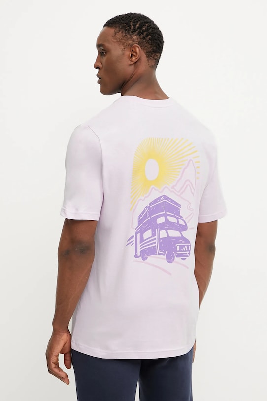 adidas tricou din bumbac print violet IK3065