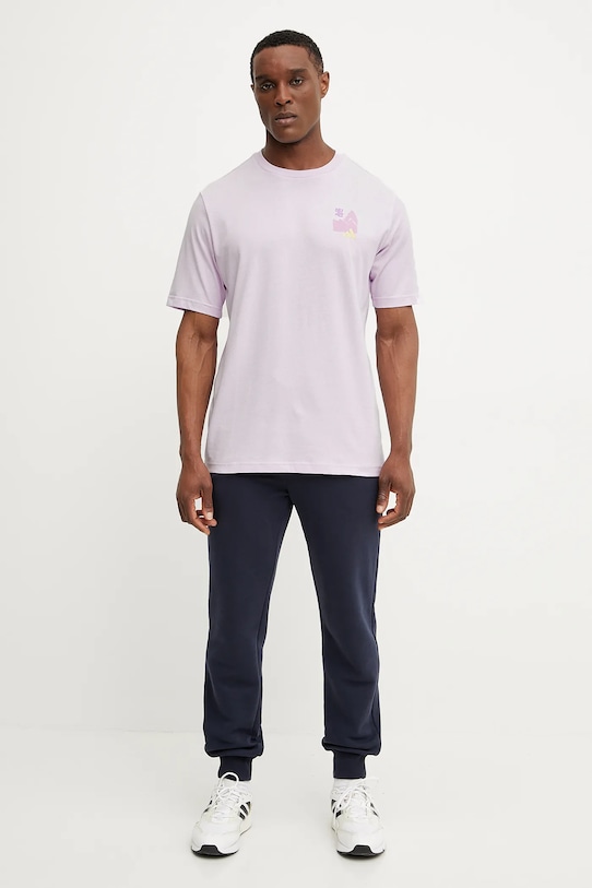 Бавовняна футболка adidas IK3065 фіолетовий SS25