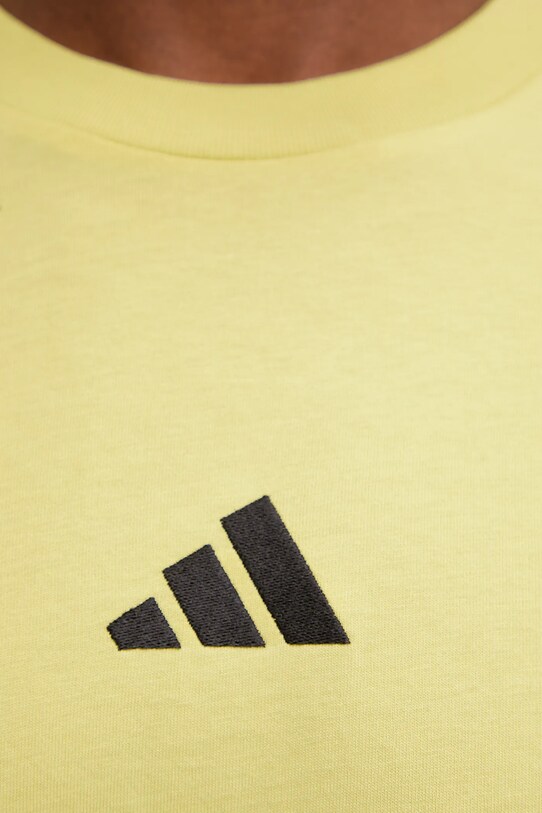 adidas tricou din bumbac Essentials galben JE6387