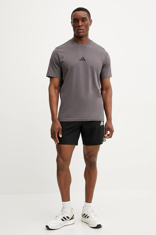 Bavlnené tričko adidas Essentials JE6390 modrá SS25