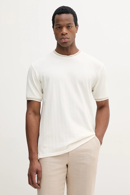 Liu Jo t-shirt elasztánnal bézs QA5124.J4925