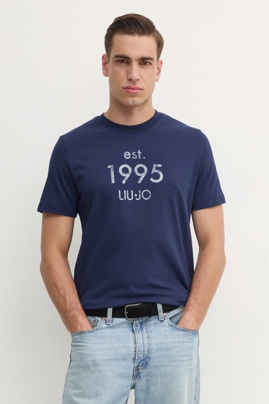 Футболка Liu Jo хлопок тёмно-синий QA5125.J4924