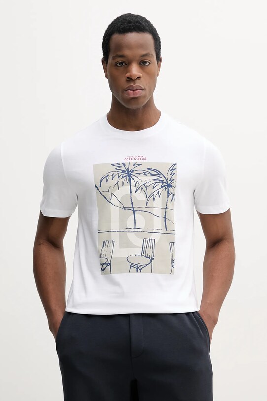 Liu Jo tricou din bumbac print alb QA5189.J4924