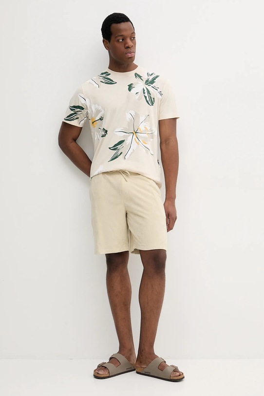 Liu Jo t-shirt bawełniany QA5273.J7734 beżowy SS25