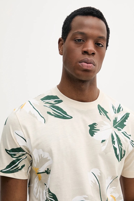 Liu Jo t-shirt bawełniany beżowy QA5273.J7734