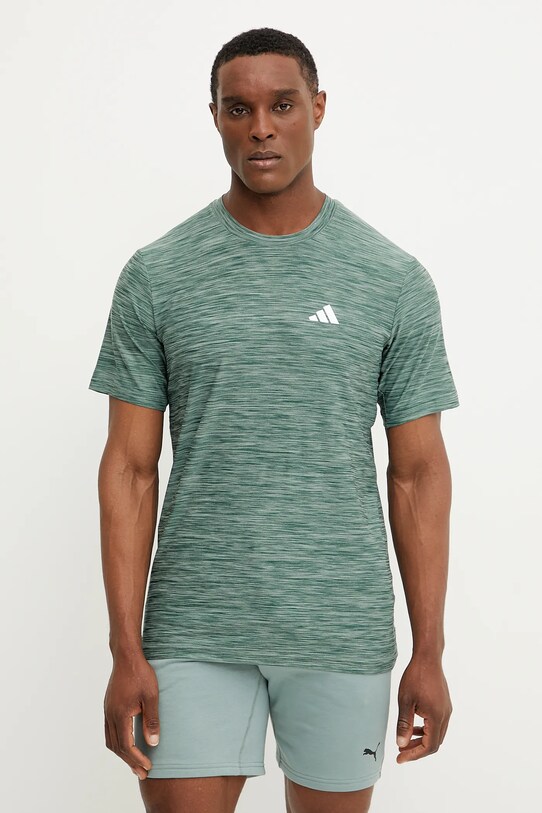 adidas Performance edzős póló Train Essentials elasztánnal zöld JD0353