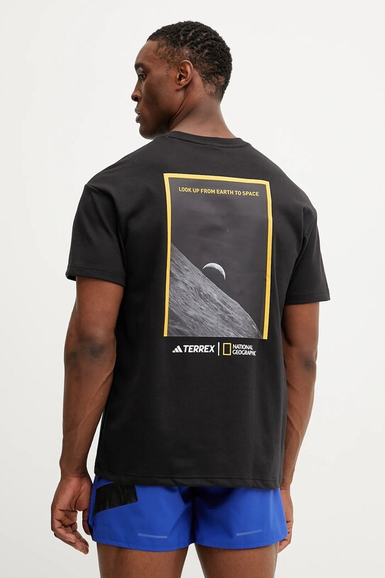 adidas TERREX tricou sport x National Geographic print negru JD5957