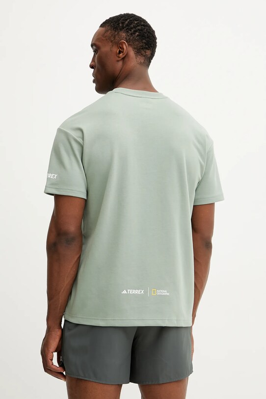 Odzież adidas TERREX t-shirt sportowy x National Geographic JD5963 zielony