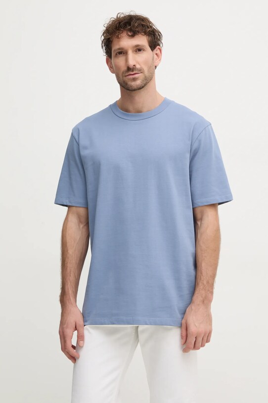 Хлопковая футболка Lindbergh хлопок голубой 30.400120.PASTEL.GREY
