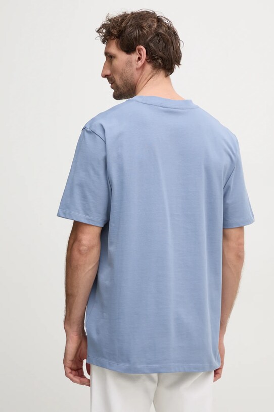 Odzież Lindbergh t-shirt bawełniany 30.400120.PASTEL.GREY niebieski