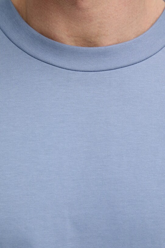 Lindbergh t-shirt bawełniany 30.400120.PASTEL.GREY niebieski