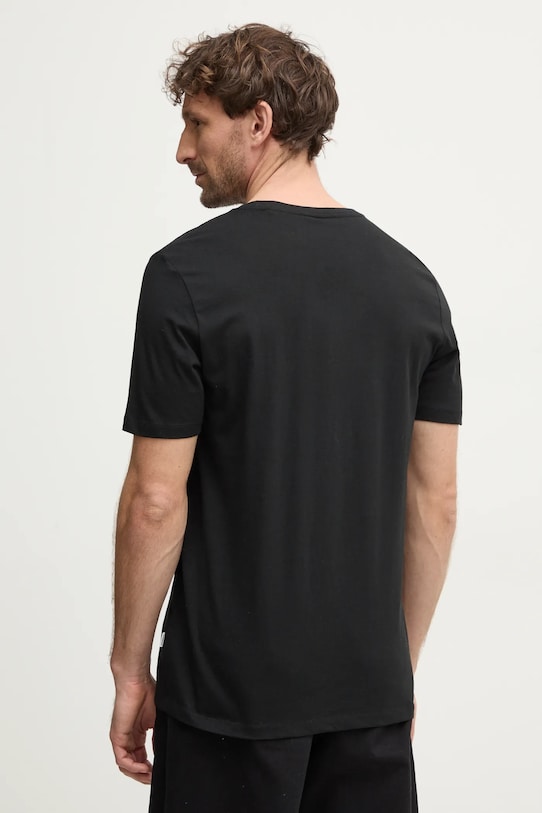 Odzież Lindbergh t-shirt bawełniany 30.400200.BLACK.424 czarny