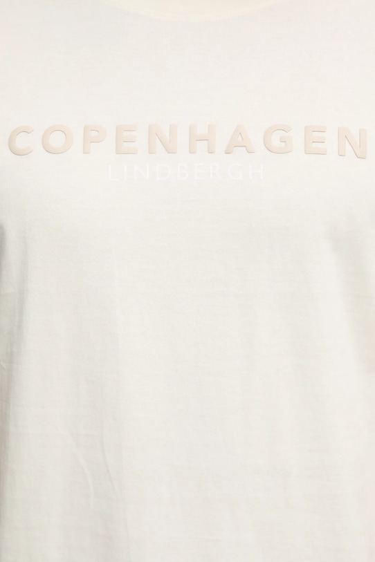 Хлопковая футболка Lindbergh 30.400200.PEARL.WHITE бежевый
