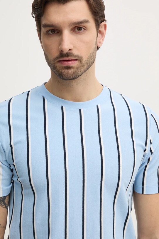 Lindbergh tricou din bumbac albastru 30.400259.SKY.BLUE